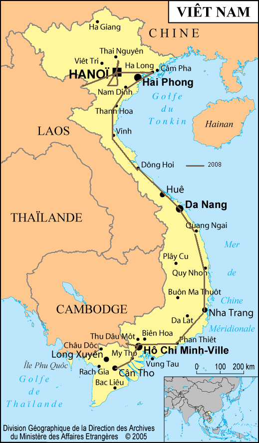 carte vietnam